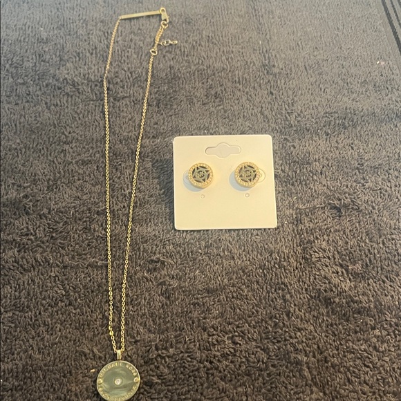 Michael Kors Gold Necklace and Earring Set - Picture 1 of 7